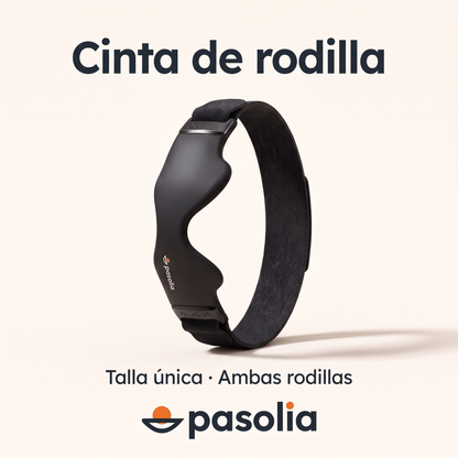 Cinta de rodilla Pasolia negra, talla única, para ambas rodillas