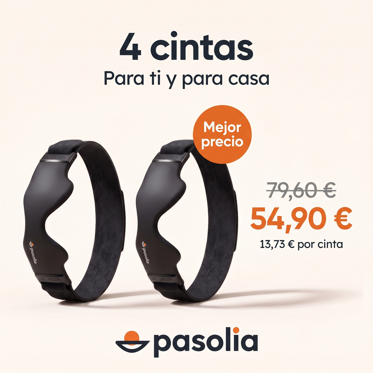 Pack de 4 cintas Pasolia: 54,90 €, 13,73 € por cinta